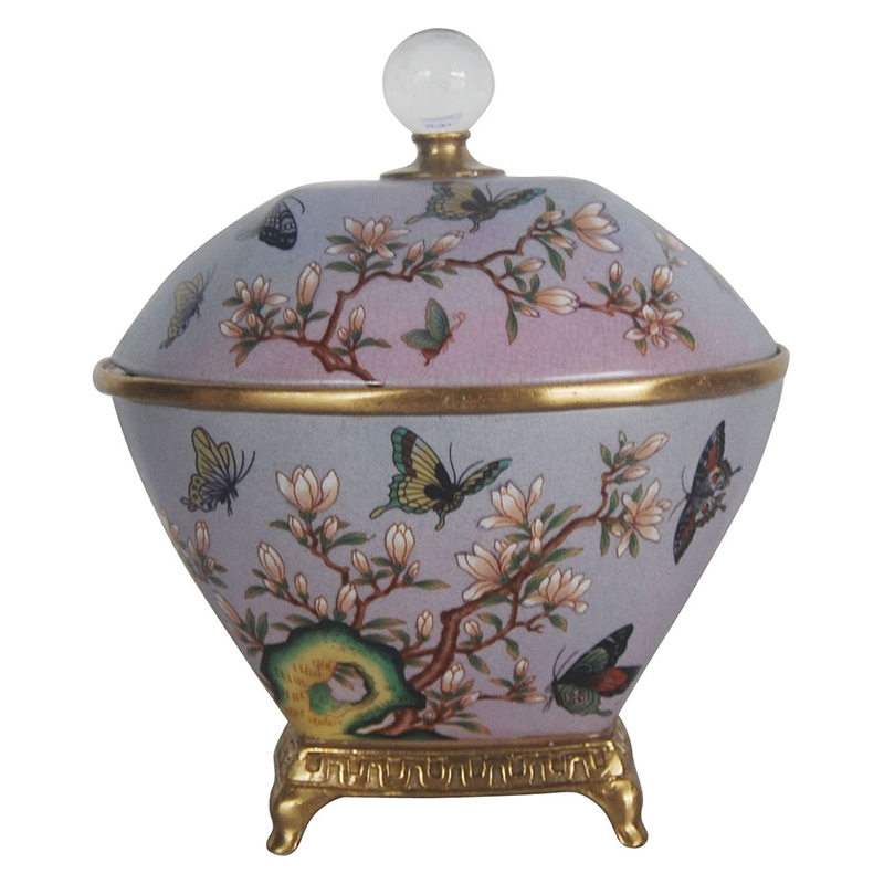 Шкатулка фарфоровая с орнаментом бабочки Butterfly Waltz Мульти Шкатулка фарфоровая с орнаментом бабочки Butterfly Waltz Мульти в Кирове | Loft Concept