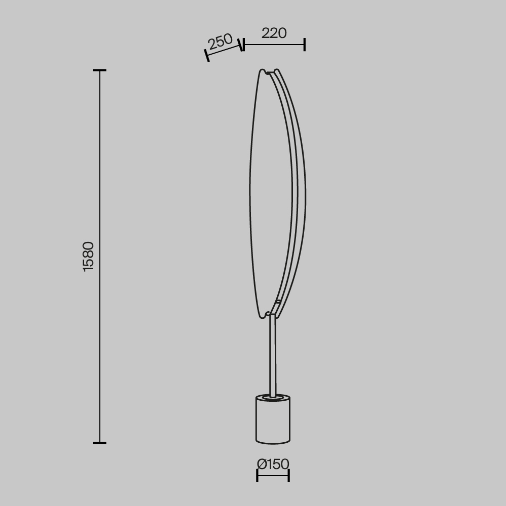 Напольный торшер светодионый Breeze 3000К 33Вт в Кирове