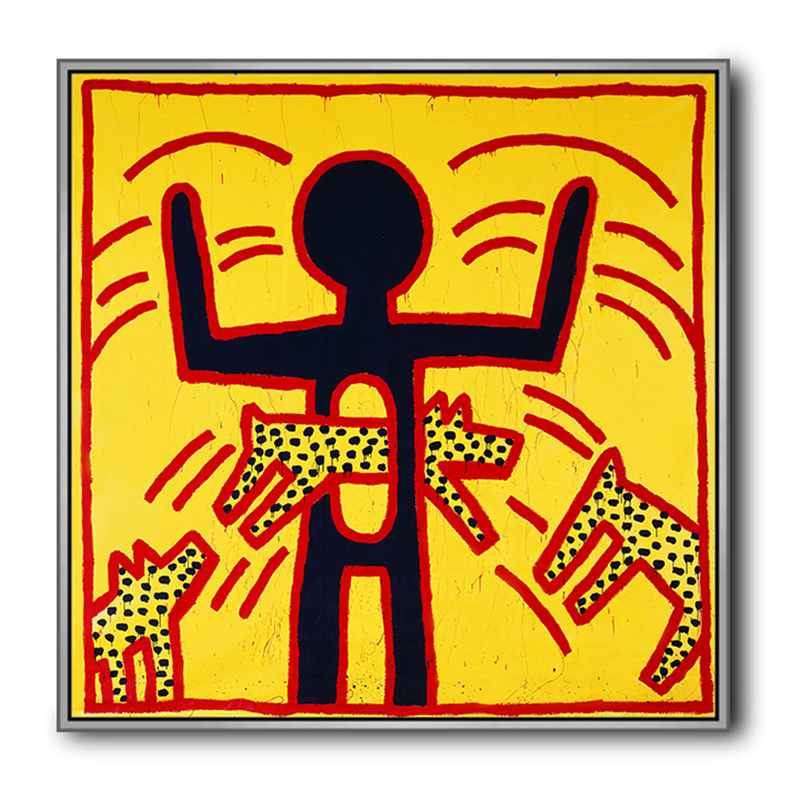 Постер Keith Haring 9 Черный Красный Желтый Постер Keith Haring 9 Черный Красный Желтый в Кирове | Loft Concept