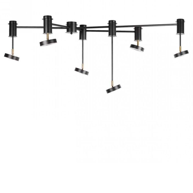Светильник потолочный Flexible soffits черный 6 плафонов Черный Светильник потолочный Flexible soffits черный 6 плафонов Черный в Кирове | Loft Concept