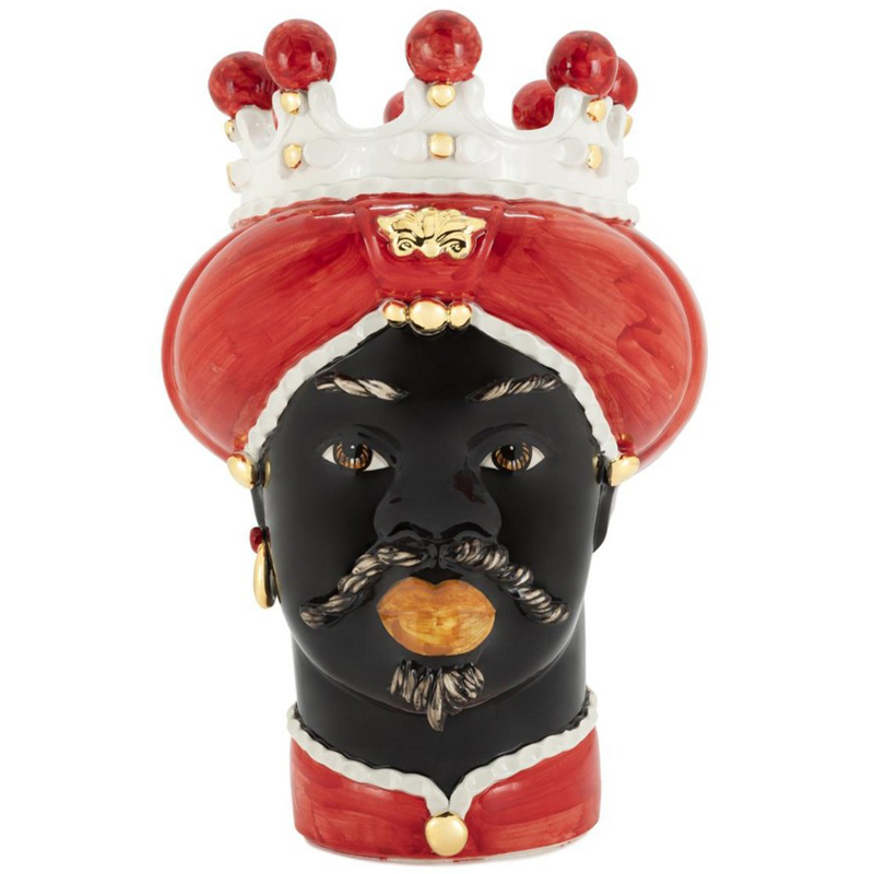 Ваза Vase Moro Man Medium New Red Gold Красный Черный Белый Золотой Ваза Vase Moro Man Medium New Red Gold Красный Черный Белый Золотой в Кирове | Loft Concept