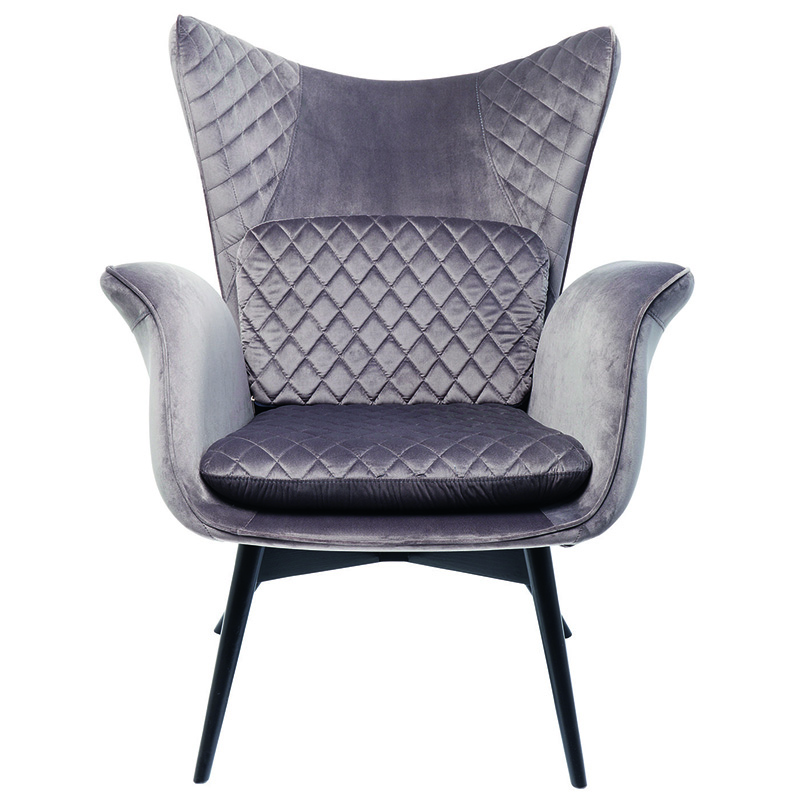 Кресло Gray Velvet Throne Серый Кресло Gray Velvet Throne Серый в Кирове | Loft Concept