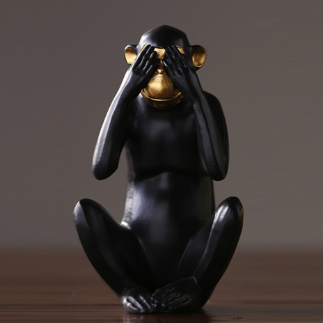 Статуэтка Monkey dont see Черный Статуэтка Monkey dont see Черный в Кирове | Loft Concept