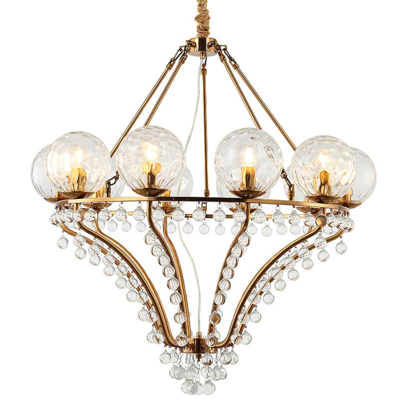 Люстра Melaine Chandelier gold Золотой Прозрачный (Transparent) Люстра Melaine Chandelier gold Золотой Прозрачный (Transparent) в Кирове | Loft Concept