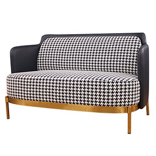 Диван Pied de poule Gray Sofa Черно-белый Латунь Диван Pied de poule Gray Sofa Черно-белый Латунь в Кирове | Loft Concept