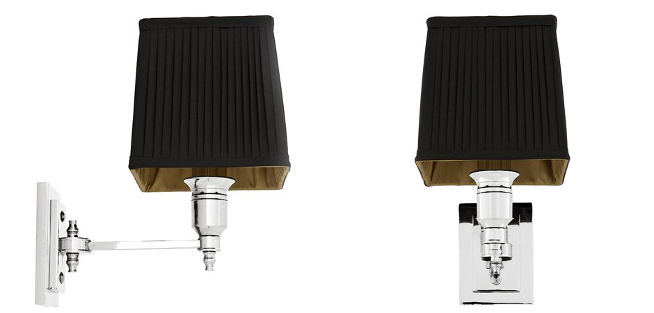 Бра Wall Lamp Lexington Single Nickel+Black Бра Wall Lamp Lexington Single Nickel+Black - Loft-Concept в Кирове