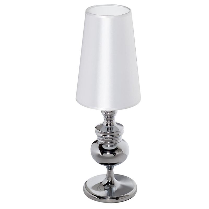 Настольная лампа Brumley Table Lamp Хром Белый Настольная лампа Brumley Table Lamp Хром Белый в Кирове | Loft Concept