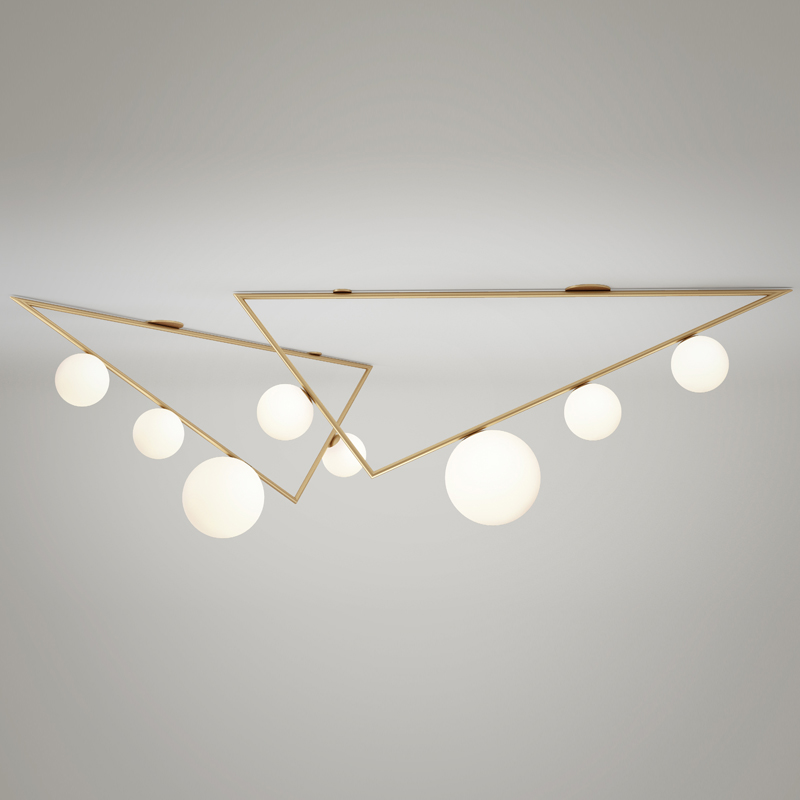 Потолочный светильник Atelier Areti Girlande Ceiling Triangle Золотой Белый Потолочный светильник Atelier Areti Girlande Ceiling Triangle Золотой Белый в Кирове | Loft Concept