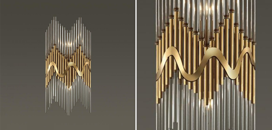 Бра Bronze Pipes стеклянное Бра Bronze Pipes стеклянное - Loft-Concept в Кирове