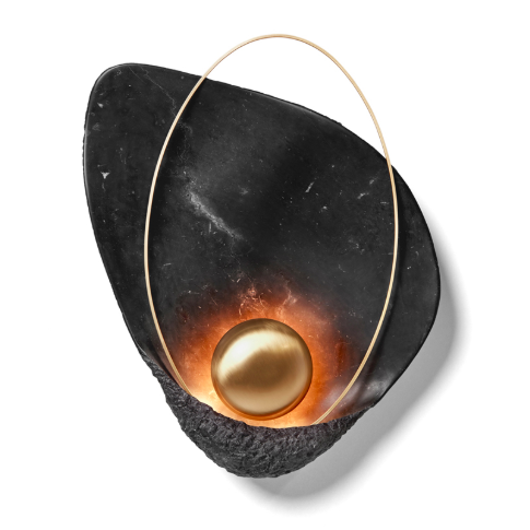Бра Ginger & Jagger Pearl Black WALL LAMP Латунь Черный Мрамор Nero Бра Ginger & Jagger Pearl Black WALL LAMP Латунь Черный Мрамор Nero в Кирове | Loft Concept