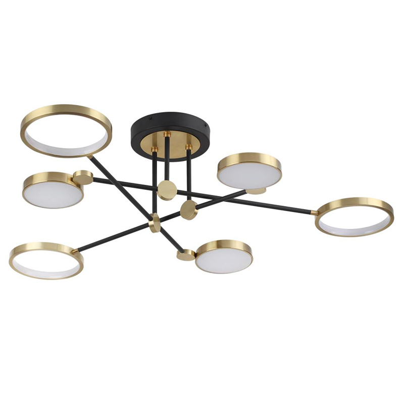 Потолочная люстра Bendik Ceiling Сhandelier A Золотой Черный Белый Потолочная люстра Bendik Ceiling Сhandelier A Золотой Черный Белый в Кирове | Loft Concept