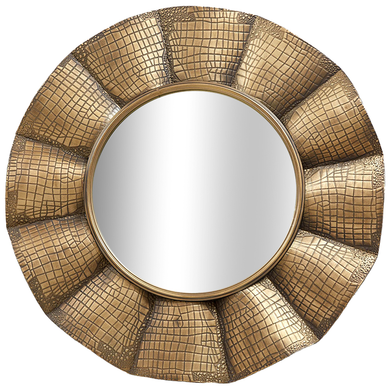 Круглое зеркало Aguirre Round Brass Mirror Латунь Зеркало Круглое зеркало Aguirre Round Brass Mirror Латунь Зеркало в Кирове | Loft Concept