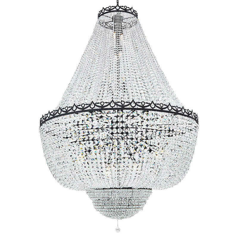 Люстра Fidelma Chandelier 130 Прозрачный Черный Люстра Fidelma Chandelier 130 Прозрачный Черный в Кирове | Loft Concept