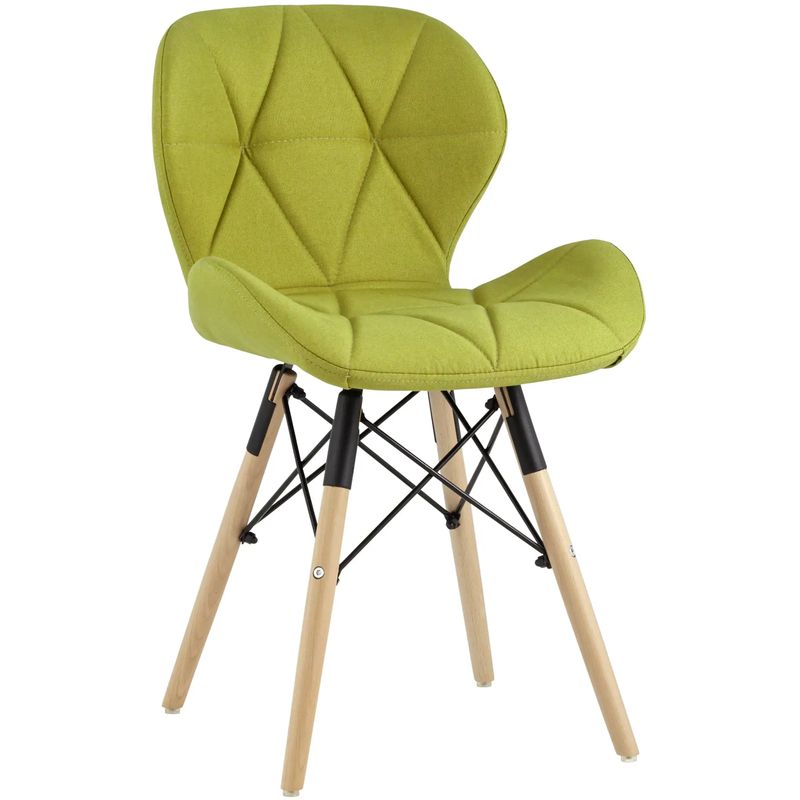 Стул Jeroen Chair Рогожка Цвет Лайм Лайм Древесина Черный в Кирове | Loft Concept 