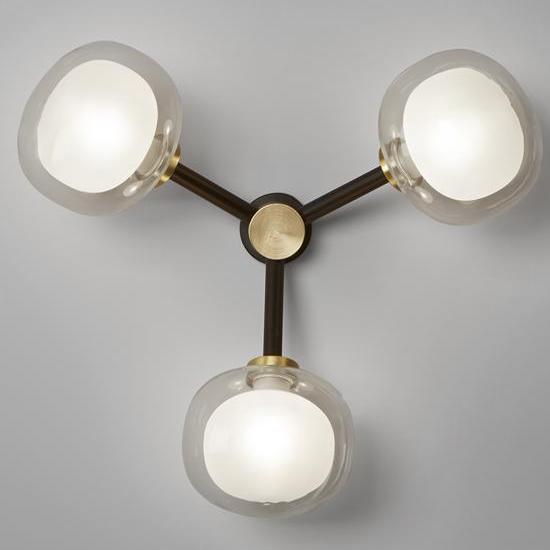 Бра NABILA WALL CEILING LAMP Глянцевое золото Белый Черный Бра NABILA WALL CEILING LAMP Глянцевое золото Белый Черный в Кирове | Loft Concept