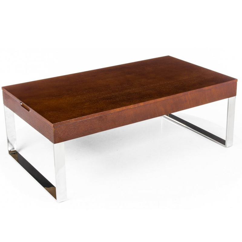 Кофейный стол Annecy Coffee Table brown Коричневый Хром Кофейный стол Annecy Coffee Table brown Коричневый Хром в Кирове | Loft Concept