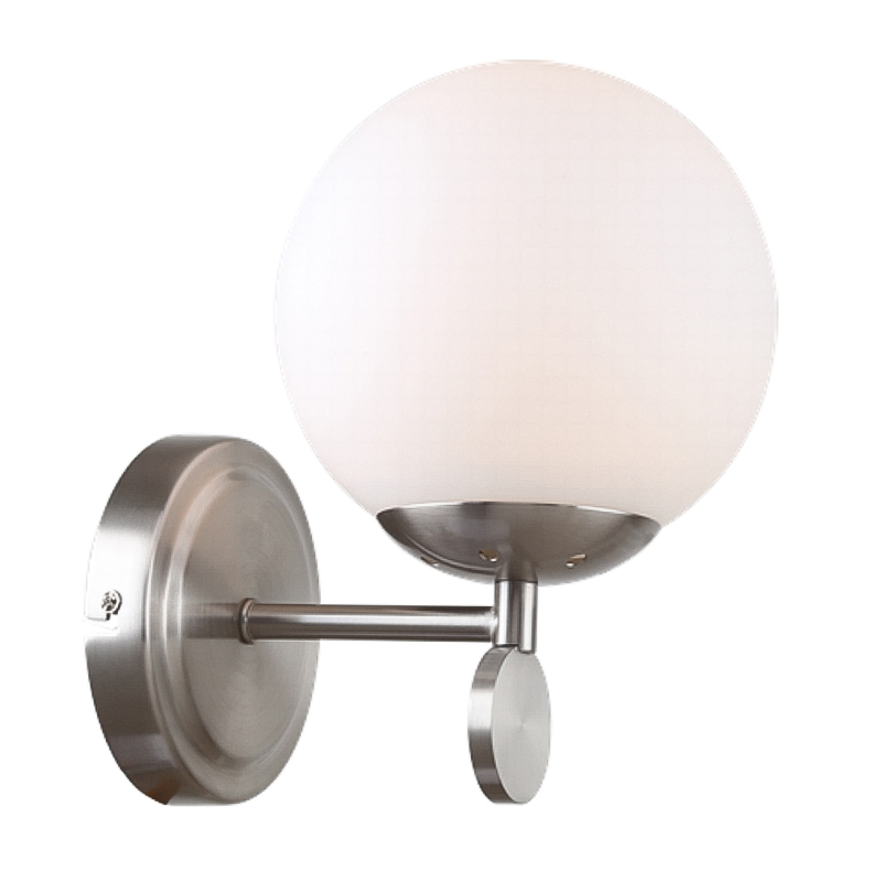 Бра Kyran Nickel Wall Lamp Никель Белый Бра Kyran Nickel Wall Lamp Никель Белый в Кирове | Loft Concept