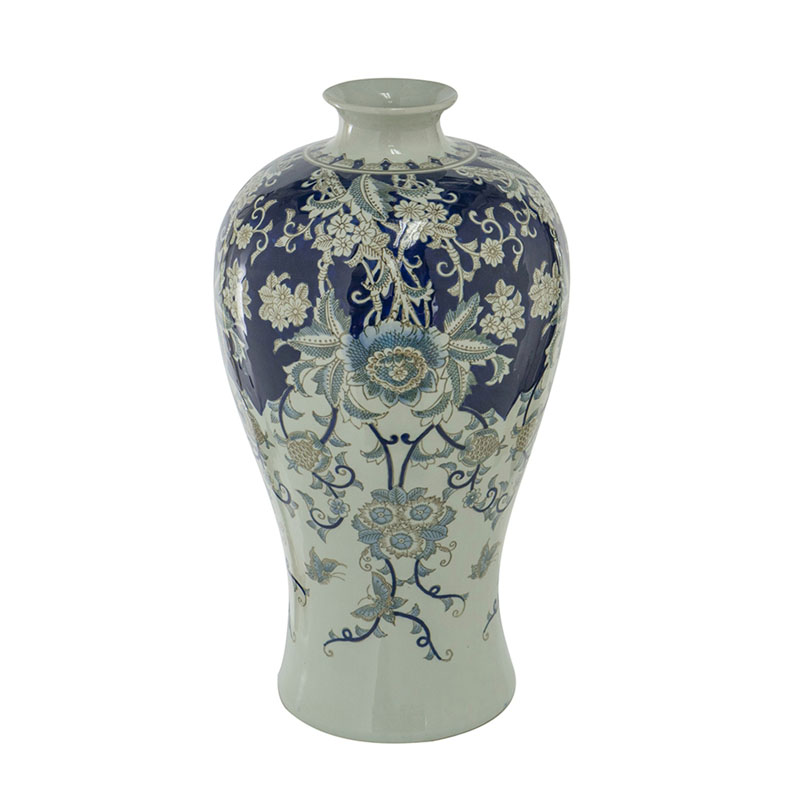 Ваза Blue & White Ornament Vase 62 Белый Синий Ваза Blue & White Ornament Vase 62 Белый Синий в Кирове | Loft Concept