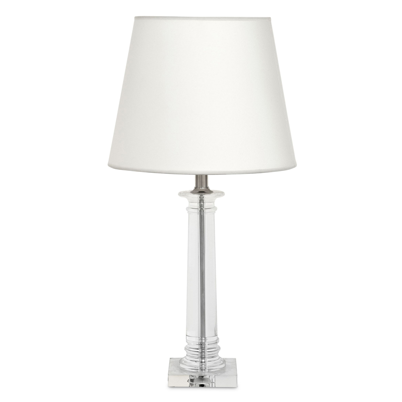 Настольная лампа Eichholtz Table Lamp Bulgari S Прозрачный Белый Никель Настольная лампа Eichholtz Table Lamp Bulgari S Прозрачный Белый Никель в Кирове | Loft Concept