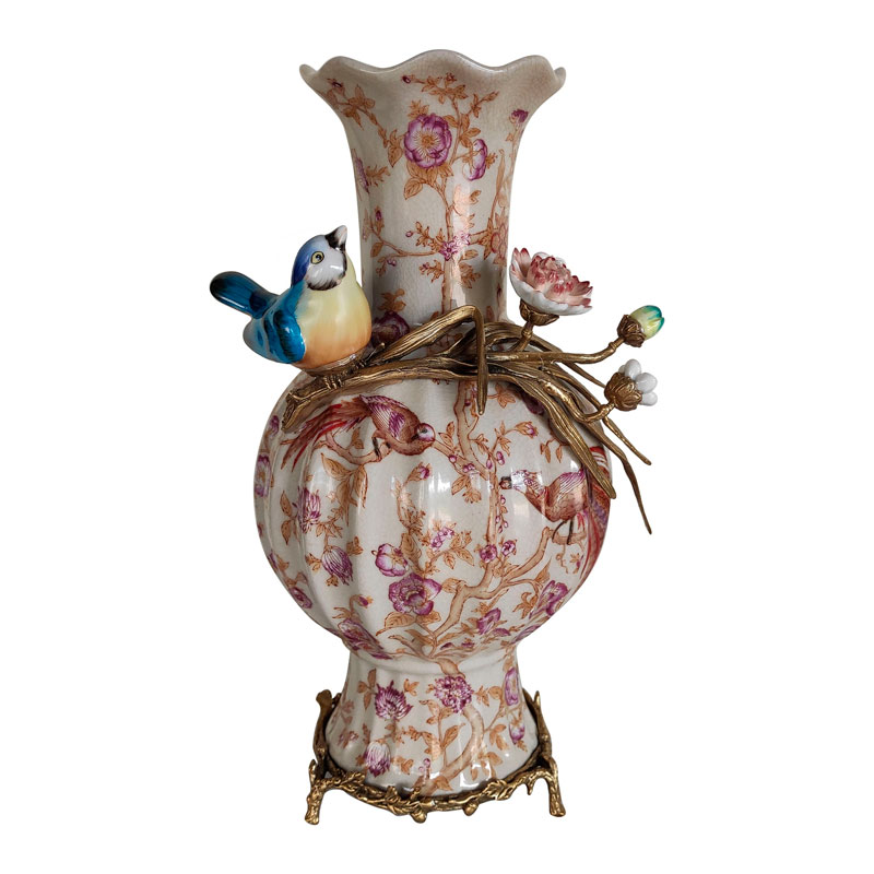 Ваза с орнаментом фигурка птичка Porcelain ornament Мульти Ваза с орнаментом фигурка птичка Porcelain ornament Мульти в Кирове | Loft Concept