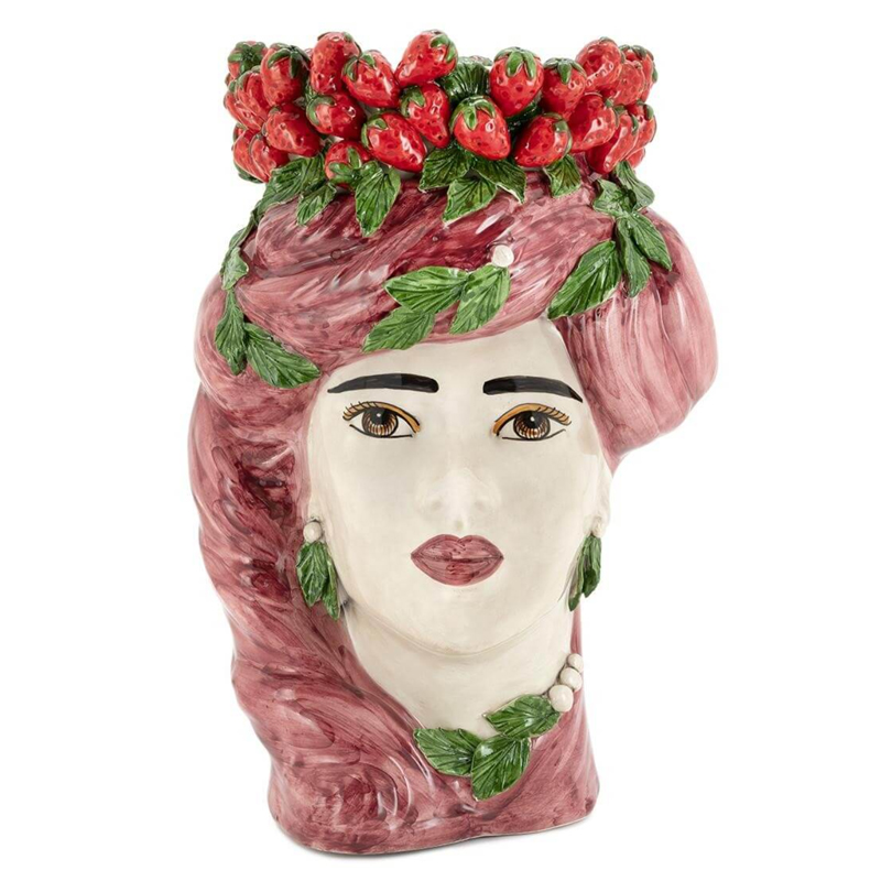Ваза VASE STRAWBERRIES HEAD LADY BIG Red Бургундский красный Ваза VASE STRAWBERRIES HEAD LADY BIG Red Бургундский красный в Кирове | Loft Concept