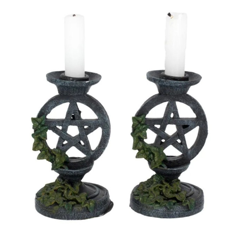 Набор из 2-х подсвечников Pentagram Candlestick Серый Набор из 2-х подсвечников Pentagram Candlestick Серый в Кирове | Loft Concept