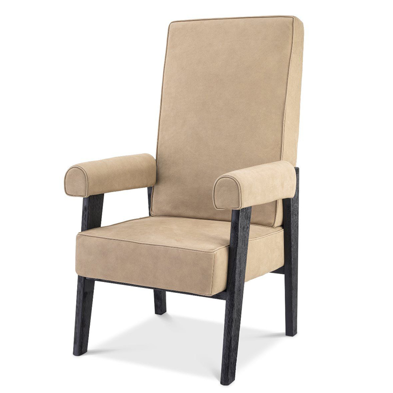 Кресло Eichholtz Chair Milo High Черный Бежевый Кресло Eichholtz Chair Milo High Черный Бежевый в Кирове | Loft Concept