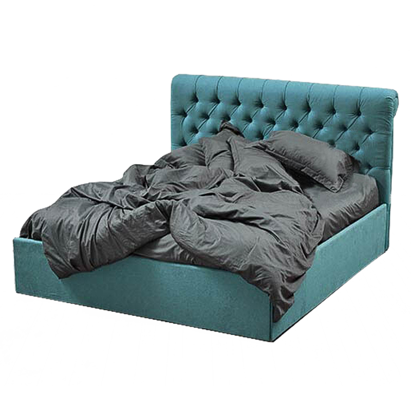 Кровать Turquoise Capitone Bed Бирюзовый Кровать Turquoise Capitone Bed Бирюзовый в Кирове | Loft Concept