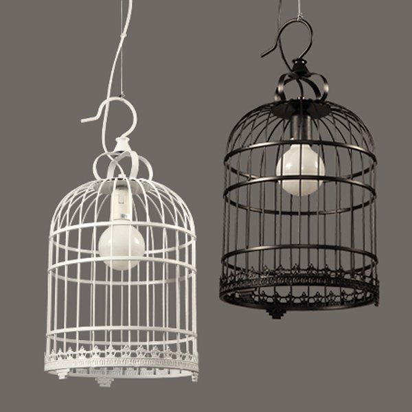 Подвесной светильник Bird Cage Белый Черный Подвесной светильник Bird Cage Белый Черный в Кирове | Loft Concept