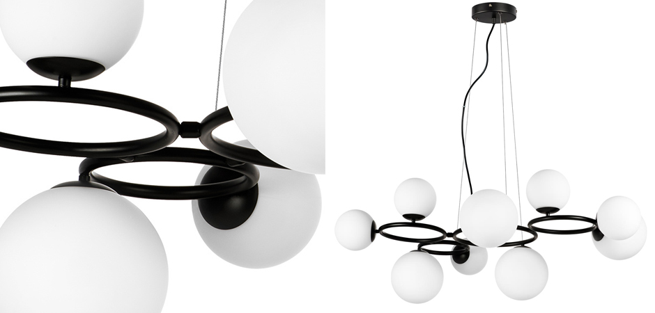 Люстра Bubbles on 4 Rings Chandelier Black Люстра Bubbles on 4 Rings Chandelier Black - Loft-Concept в Кирове