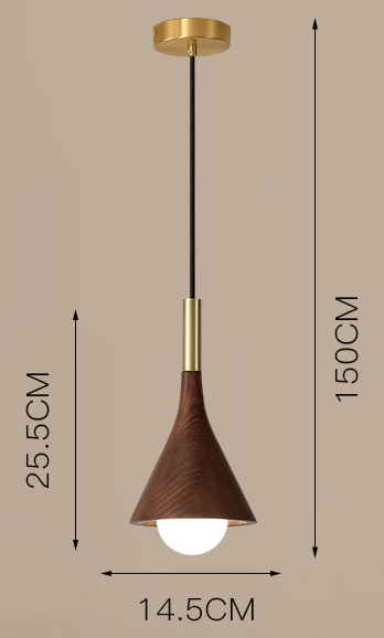 Подвесной светильник с деревянным корпусом конусообразной формы TAPIO Walnut в Кирове