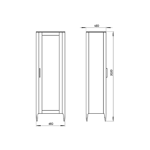 Витрина молочного цвета со стеклянной дверью с 4-мя полками и 2-мя ящиками Type  в Кирове