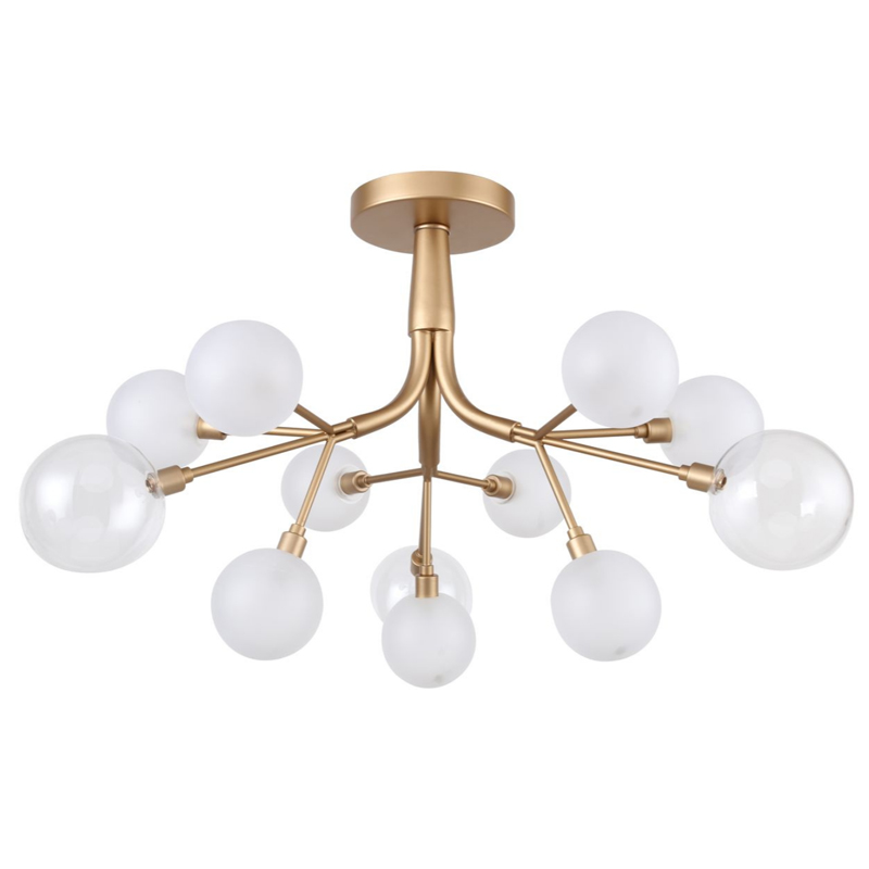 Потолочный Светильник Berries Chandelier White матовое золото Прозрачный Прозрачный белый Потолочный Светильник Berries Chandelier White матовое золото Прозрачный Прозрачный белый в Кирове | Loft Concept