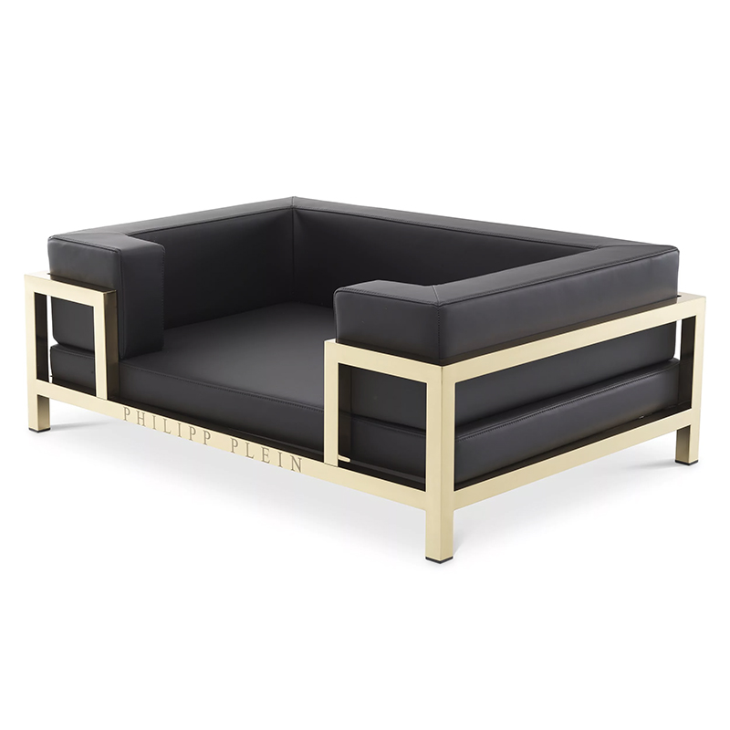 Лежанка для домашних животных Philipp Plein Dogbed High Conic XL Gold Черный Золотой Лежанка для домашних животных Philipp Plein Dogbed High Conic XL Gold Черный Золотой в Кирове | Loft Concept