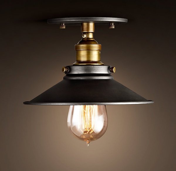 Потолочный светильник 20th c.Factory Filament Metal Потолочный светильник 20th c.Factory Filament Metal в Кирове | Loft Concept