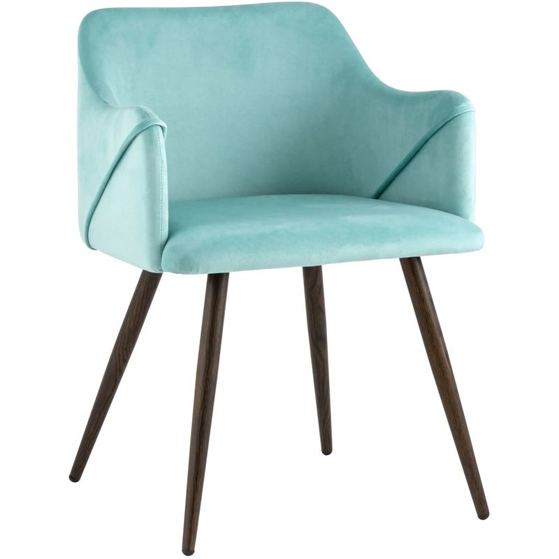 Стул Monarch Chair Бирюзовый Велюр Бирюзовый Коричневый Стул Monarch Chair Бирюзовый Велюр Бирюзовый Коричневый в Кирове | Loft Concept
