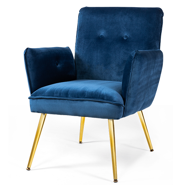 Кресло Mentoro blue Синий Латунь Кресло Mentoro blue Синий Латунь в Кирове | Loft Concept