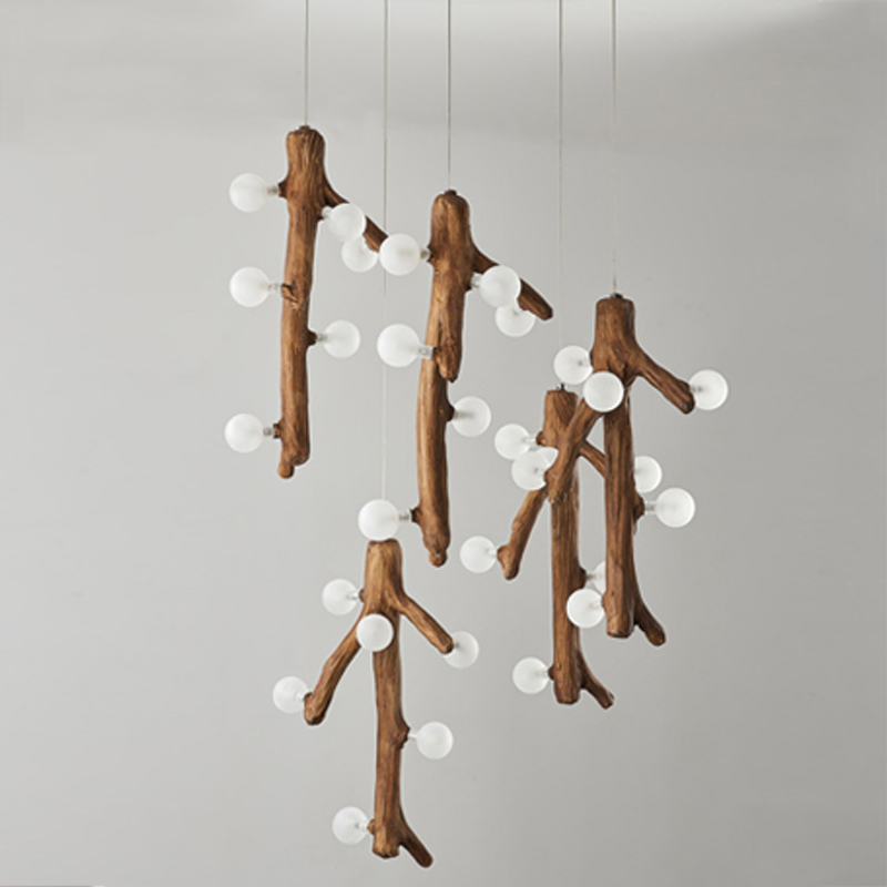 Люстра Tree branch Circle Chandelier Коричневый Белый Люстра Tree branch Circle Chandelier Коричневый Белый в Кирове | Loft Concept