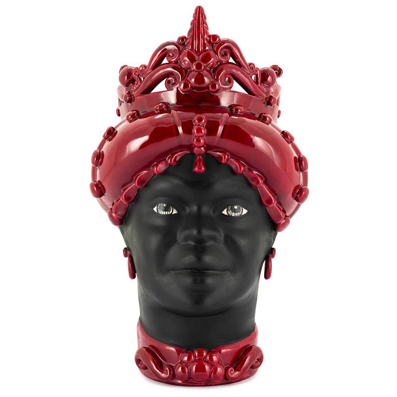 Ваза VASE MORO LADY MED. MAT H45 burgundy Черный Бургундский красный Ваза VASE MORO LADY MED. MAT H45 burgundy Черный Бургундский красный в Кирове | Loft Concept