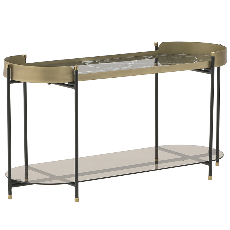 Кофейный стол Neale Coffee Table Золотой Черный Черный Мрамор Nero Кофейный стол Neale Coffee Table Золотой Черный Черный Мрамор Nero в Кирове | Loft Concept