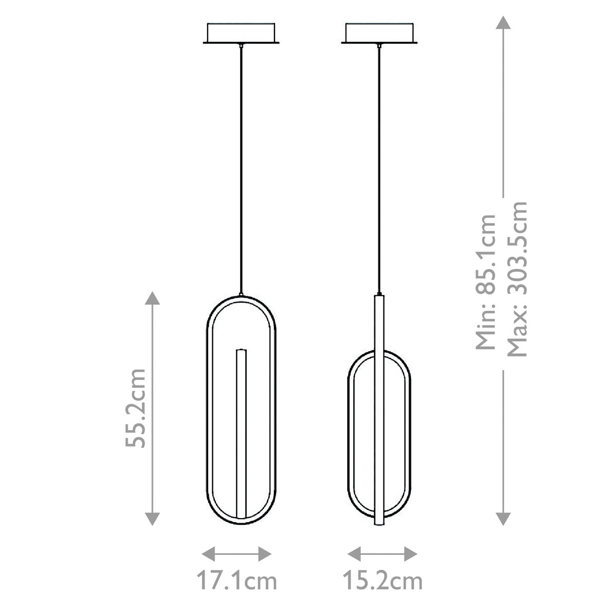 Подвесной светильник золотого цвета с двумя вытянутыми овальными рамками в форме скрепки Eurofase в Кирове