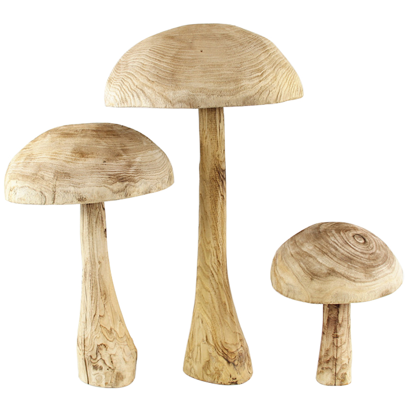Декоративные деревянные статуэтки Грибы Wooden Mushrooms Древесина Декоративные деревянные статуэтки Грибы Wooden Mushrooms Древесина в Кирове | Loft Concept