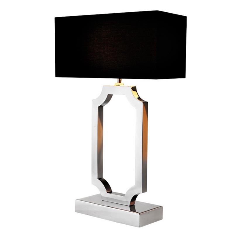 Настольная лампа Maureen Table Lamp Хром Черный Настольная лампа Maureen Table Lamp Хром Черный в Кирове | Loft Concept