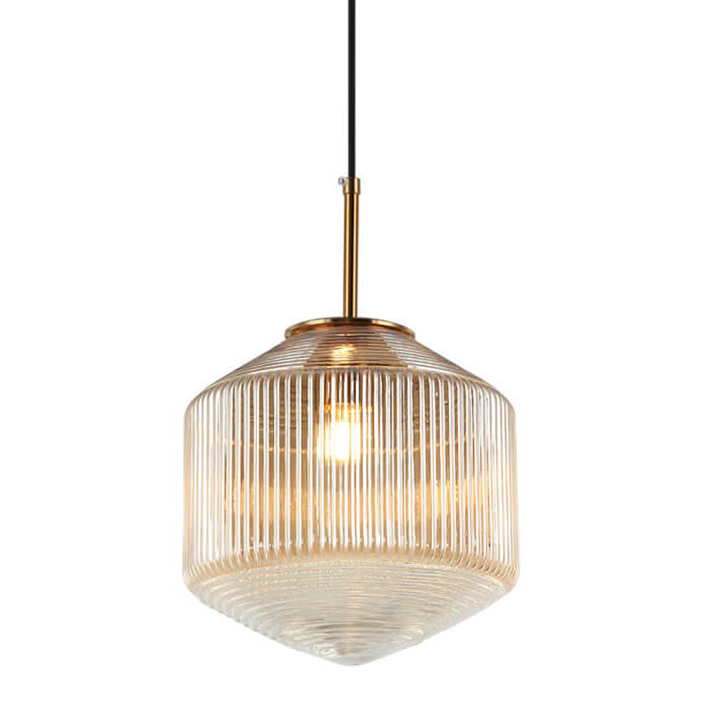 Подвесной светильник Clear Glass Pendant gold Бронза Золотой Подвесной светильник Clear Glass Pendant gold Бронза Золотой в Кирове | Loft Concept