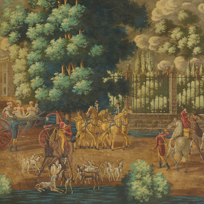 Обои ручная роспись La Chasse de Compiègne Jacquemart on antique Обои ручная роспись La Chasse de Compiègne Jacquemart on antique в Кирове | Loft Concept