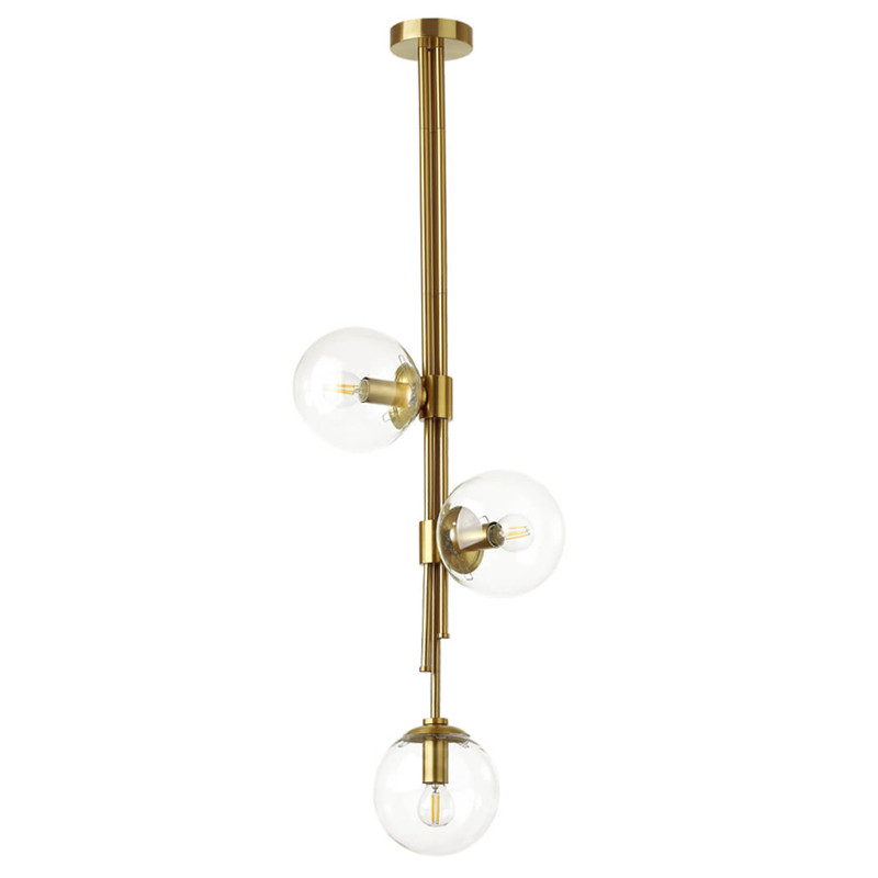 Светильник TRILOGY Ceiling Light Clear glass 100 Латунь Прозрачное Стекло Светильник TRILOGY Ceiling Light Clear glass 100 Латунь Прозрачное Стекло в Кирове | Loft Concept
