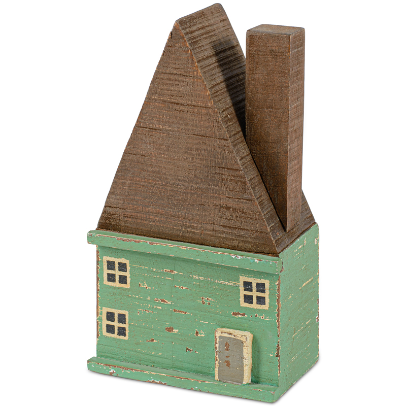 Статуэтка Fabulous House light green Коричневый Зеленый шалфей Статуэтка Fabulous House light green Коричневый Зеленый шалфей в Кирове | Loft Concept