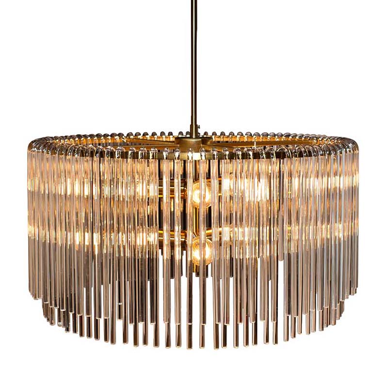 Люстра Hexagon Tube Light Suspensions Circle gold Золотой Люстра Hexagon Tube Light Suspensions Circle gold Золотой в Кирове | Loft Concept
