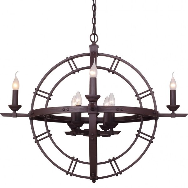 Люстра Rust Round Chandelier Коричневый Люстра Rust Round Chandelier Коричневый в Кирове | Loft Concept