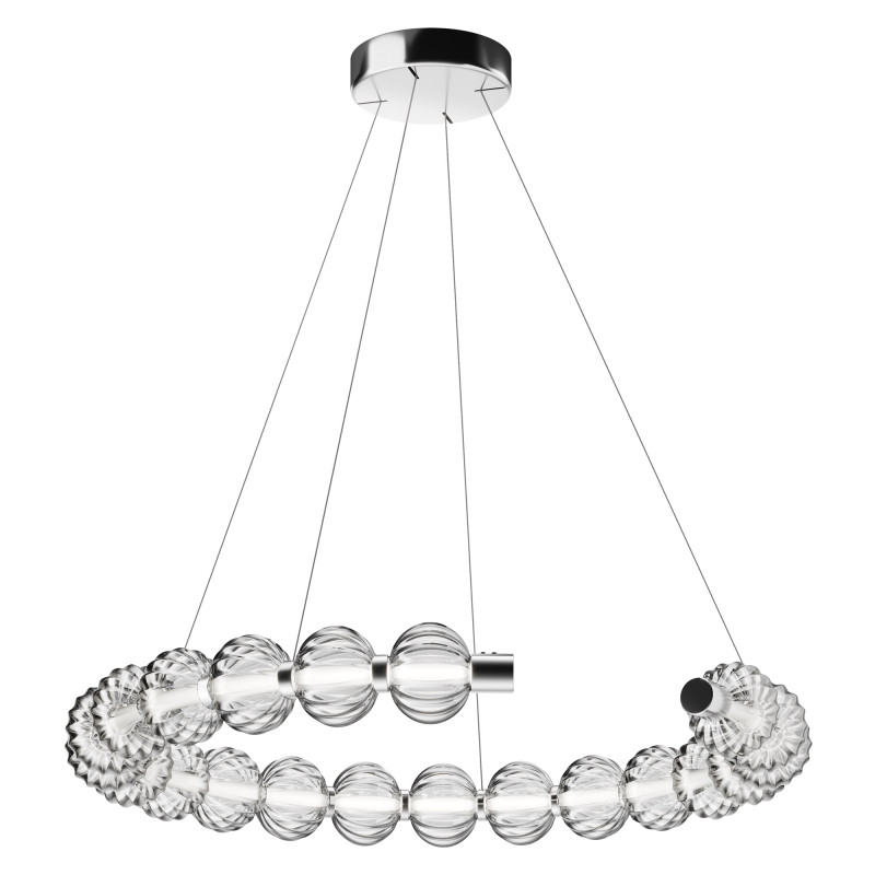 Светильник кольцо со стеклянными шарами Balls Lamp Хром Светильник кольцо со стеклянными шарами Balls Lamp Хром в Кирове | Loft Concept